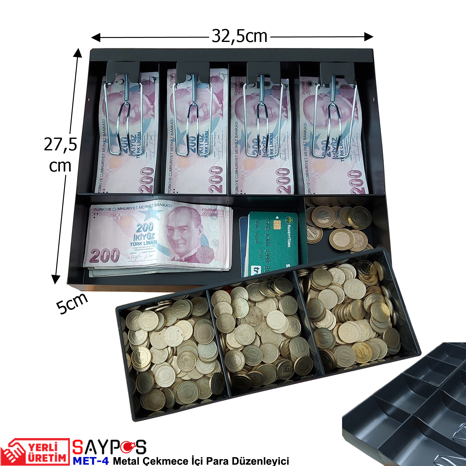 9%20Gözlü%20Gizli%20Evrak%20Hazneli%20Full%20Rampalı%204%20Banknotlu%20Kırılmaz%20Metal%20Para%20Düzenleyici%2032,5x27,5x5cm