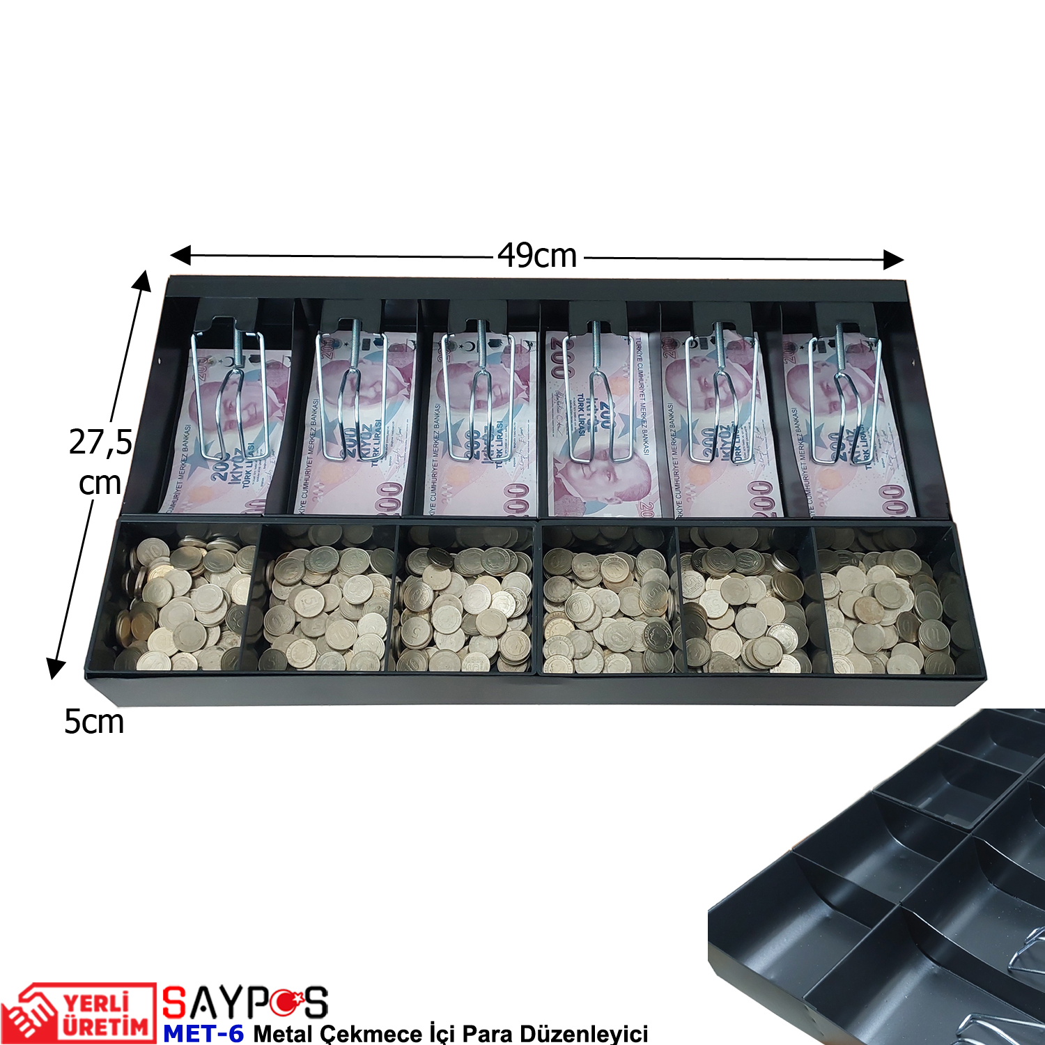 14%20Gözlü%20Gizli%20Evrak%20Hazneli%20Full%20Rampalı%206%20Banknotlu%20Kırılmaz%20Metal%20Para%20Düzenleyici%2049x27,5x5cm
