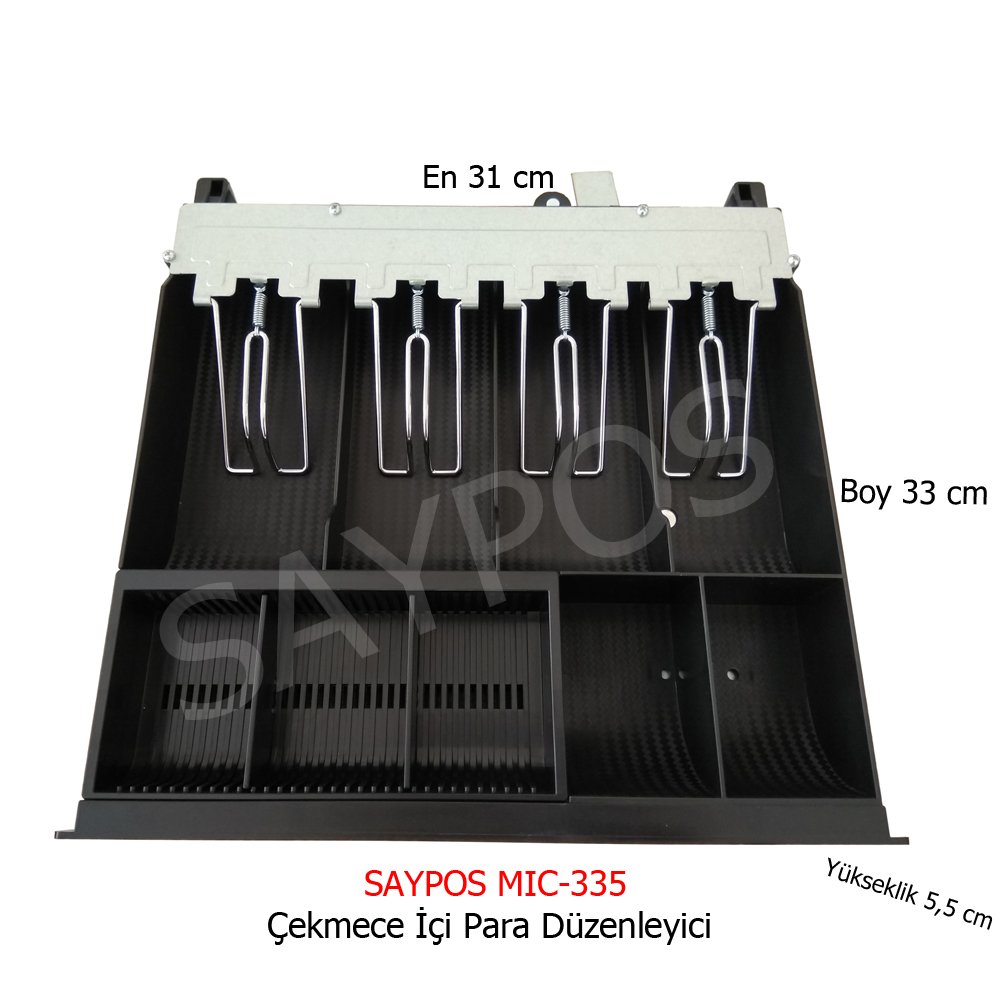 Saypos%20Plastik%20Çekmece%20İçi%20Para%20Düzenleyici%204%20Kağıt%20Para%205%20Bozuk%20Para%20Bölmeli%2031x33x5,5cm