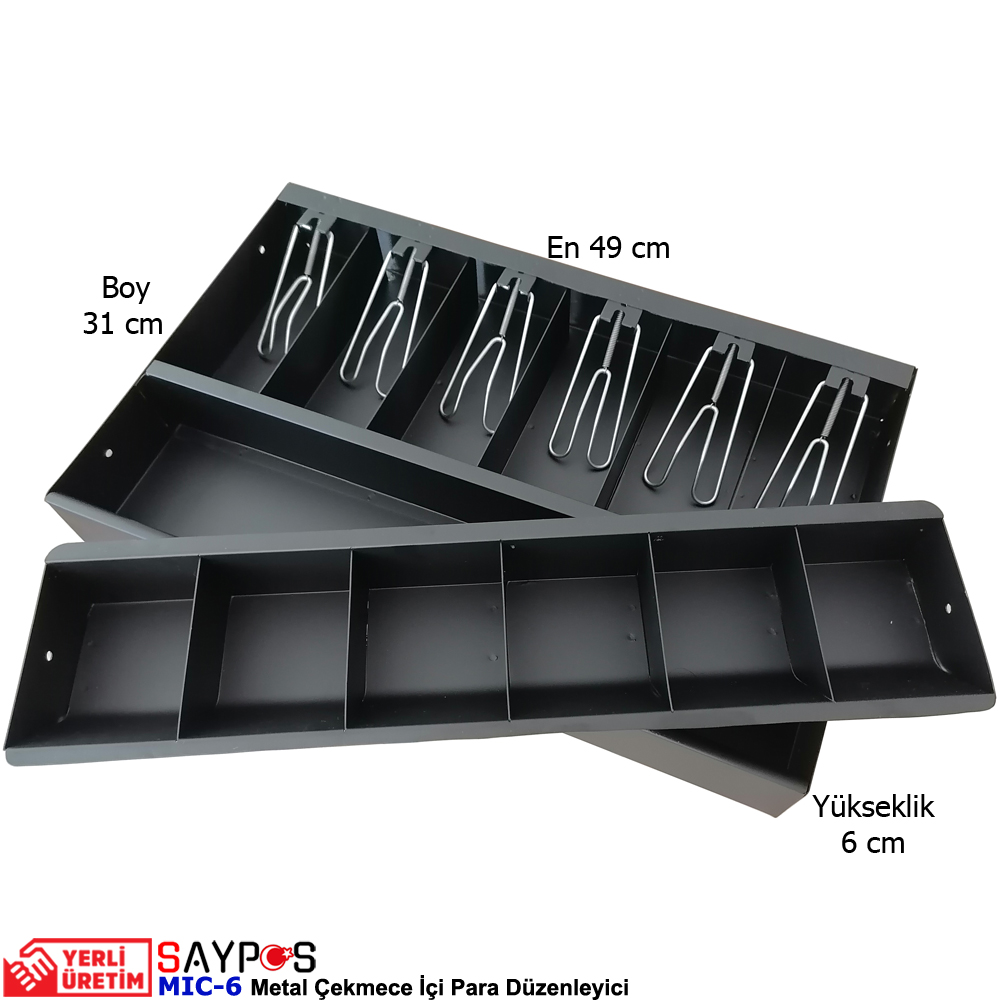 Saypos%20Metal%20Çekmece%20İçi%20Para%20Düzenleyici%206%20Banknot%206%20Madeni%20Para%20Bölmeli%2049x31x6cm