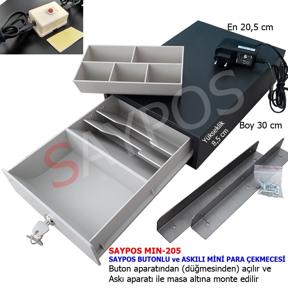 Saypos%20Mini%20Yazar%20Kasa%20Para%20Çekmecesi%20Butonu%20ve%20Askısı%20Hediye%2020,5x30x8,5cm