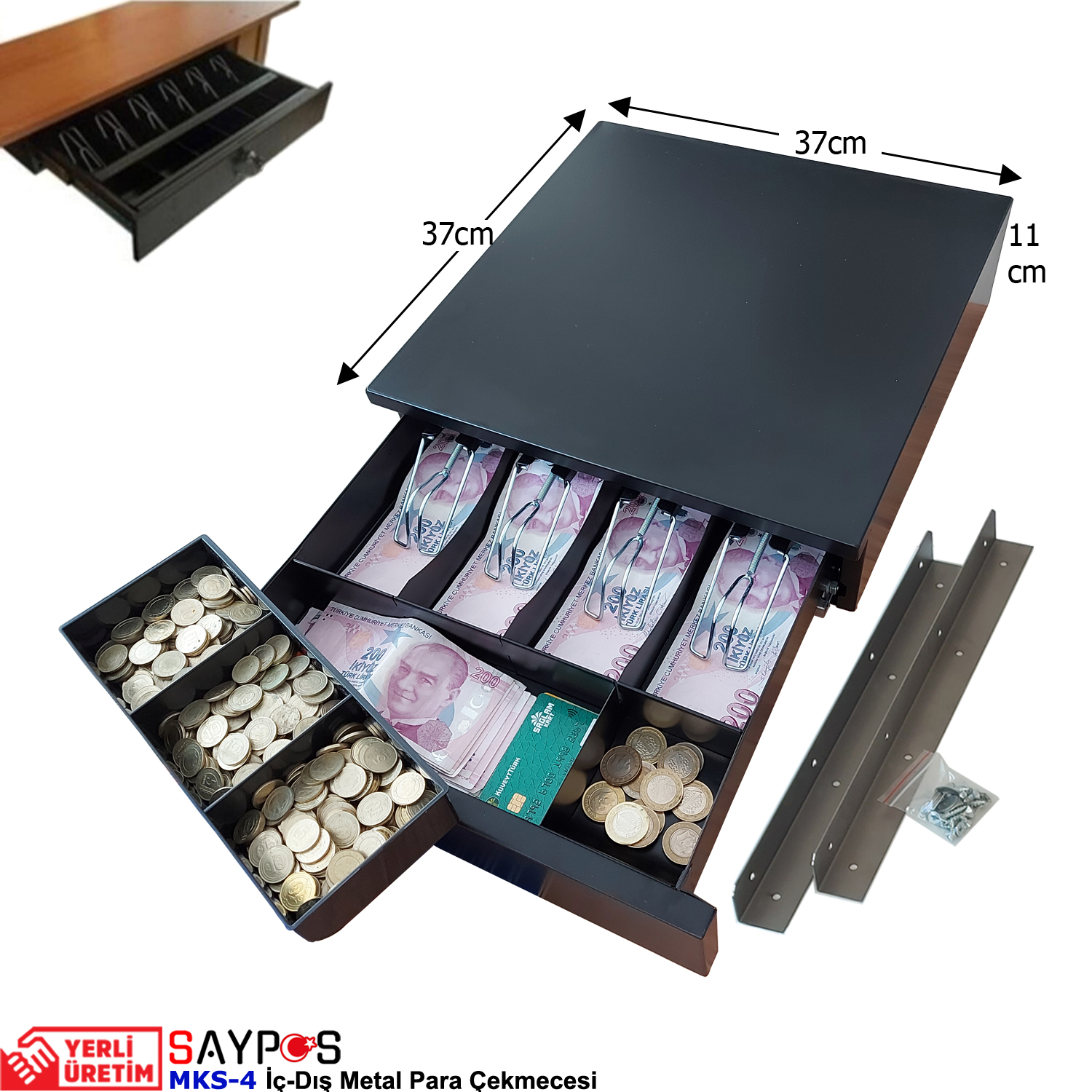 Masa%20Altı%20Montaj%20Askılı%20%204%20Geniş%20Banknot%20Gözlü%20İçi-Dışı%20Full%20Metal%20Kırılmaz%20Para%20Çekmecesi%2037x37x11cm