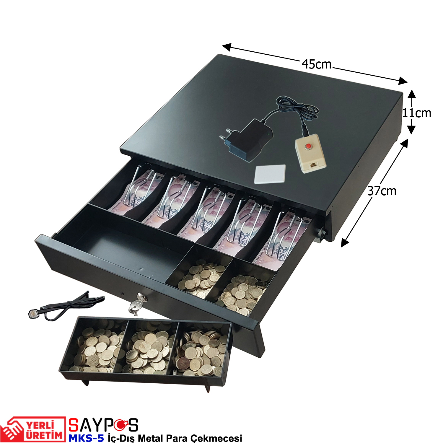 Kolay%20Açma%20Buton%20ve%20Adaptörlü%205%20Geniş%20Banknot%20Gözlü%20İçi-Dışı%20Full%20Metal%20Kırılmaz%20Para%20Çekmecesi%2045x37x11cm