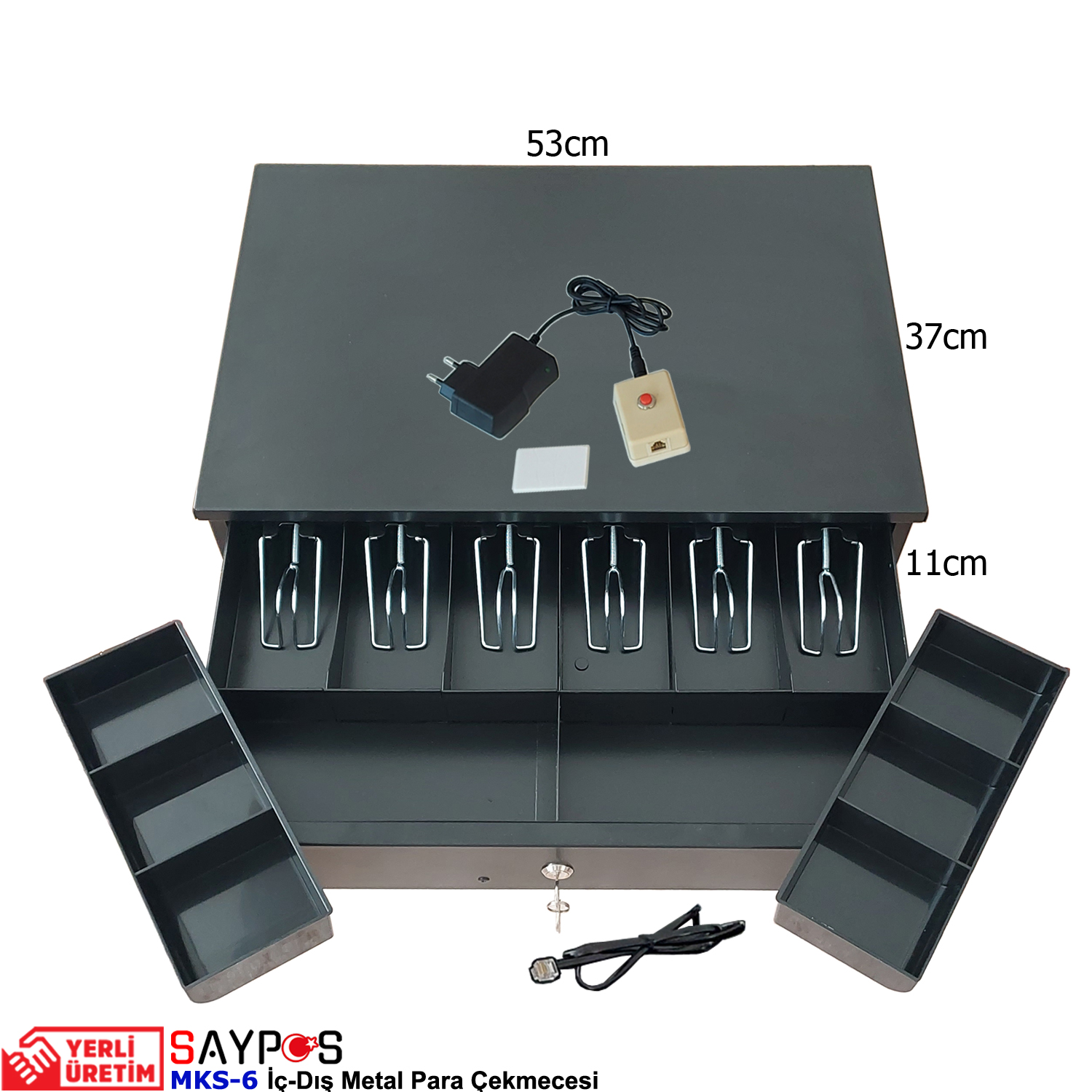 Kolay%20Açma%20Buton%20ve%20Adaptörlü%206%20Geniş%20Banknot%20Gözlü%20İçi-Dışı%20Full%20Metal%20Kırılmaz%20Para%20Çekmecesi%2053x37x11cm