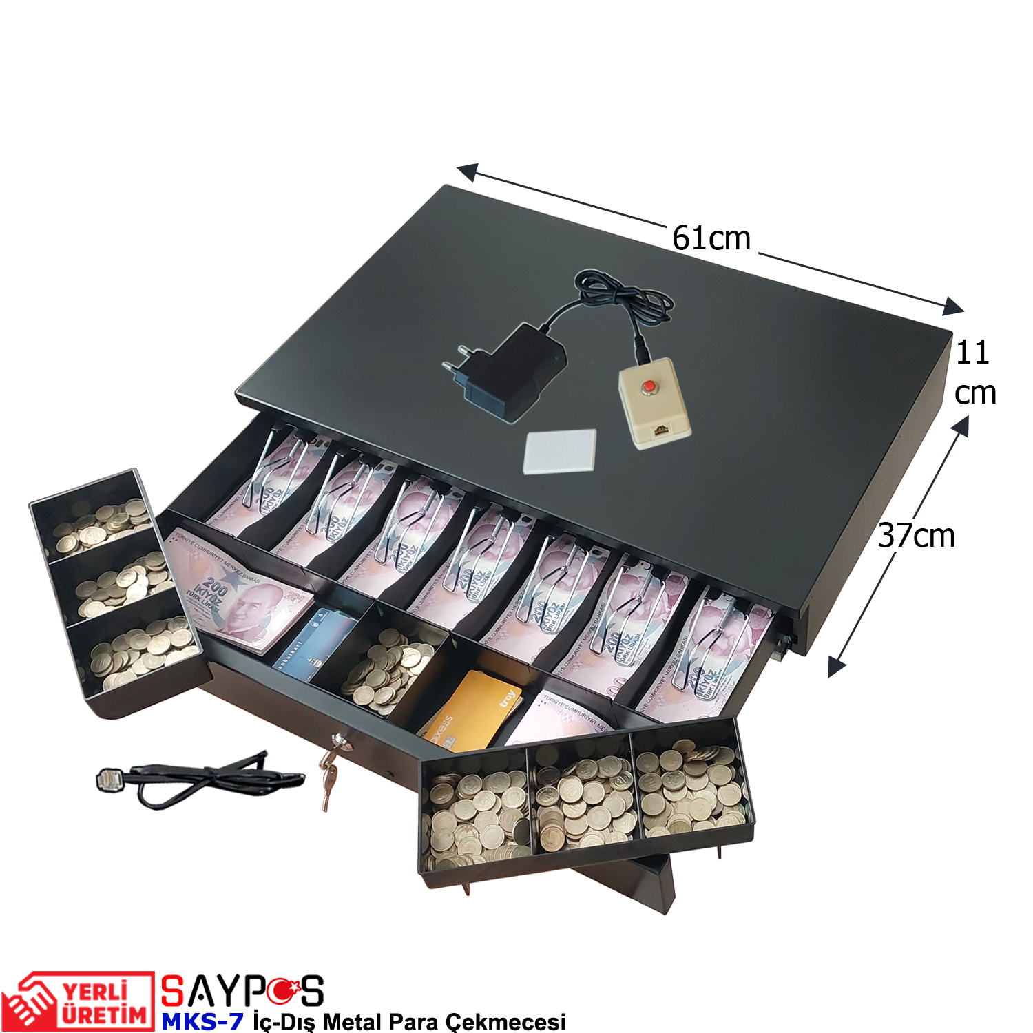 Kolay%20Açma%20Buton%20ve%20Adaptörlü%207%20Geniş%20Banknot%20Gözlü%20İçi-Dışı%20Full%20Metal%20Kırılmaz%20Para%20Çekmecesi%2061x37x11cm
