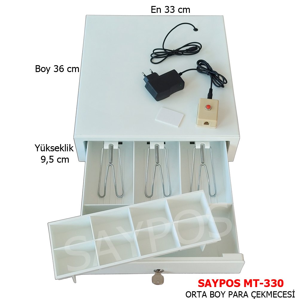 Metal%20Mandallı%20ve%20Kolay%20Açma%20Butonlu%20Yazarkasa%20Para%20Çekmecesi%2011%20Gözlü%2033x36x9,5cm