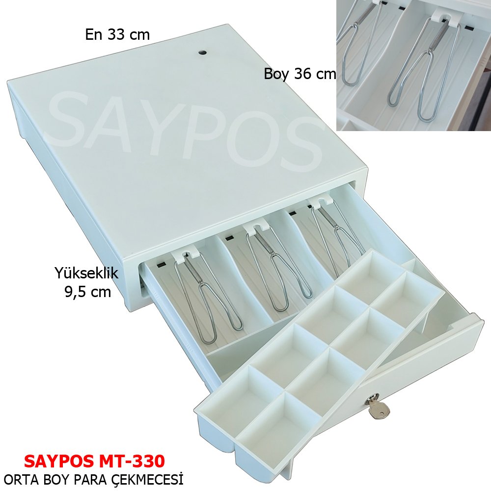 Metal%20Mandallı%20Dokunmatik%20(Basmalı)%20Elle%20Açılır%20Manuel%20Para%20Çekmecesi%2033x36x9,5cm