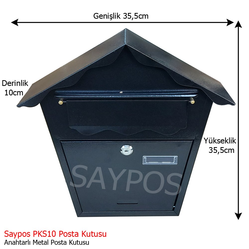 Saypos%20Metal%20Posta%20Kutusu%20Villa%20Tipi%20Ekstra%20Büyük%20Boy%2035,5x35,5x10cm