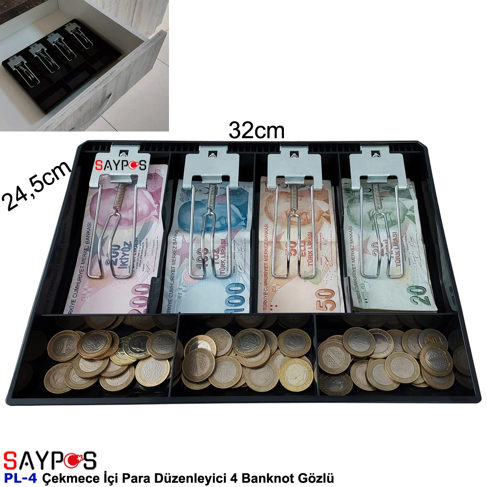 Metal%20Mandallı%20Rampalı%20Çekmece%20İçi%20Para%20Düzenleyici%204%20Banknot%203%20Bozuk%20Para%20Gözlü%2032x24,5x3,5cm