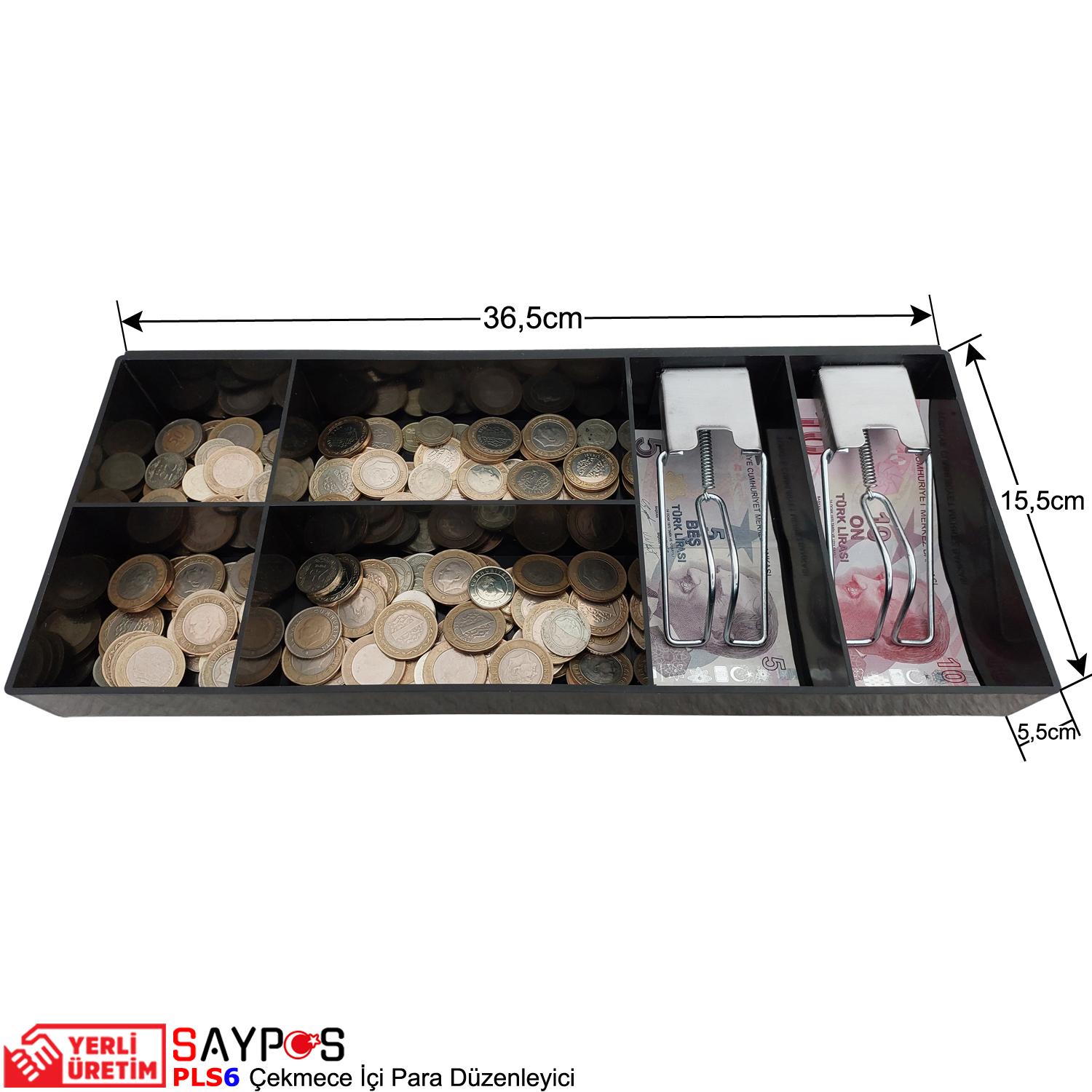 Plastik%20Çekmece%20İçi%20Para%20Bölmesi%202%20Banknot%204%20Madeni%20Para%20Bölmeli%2036,5x15,5x5,5cm