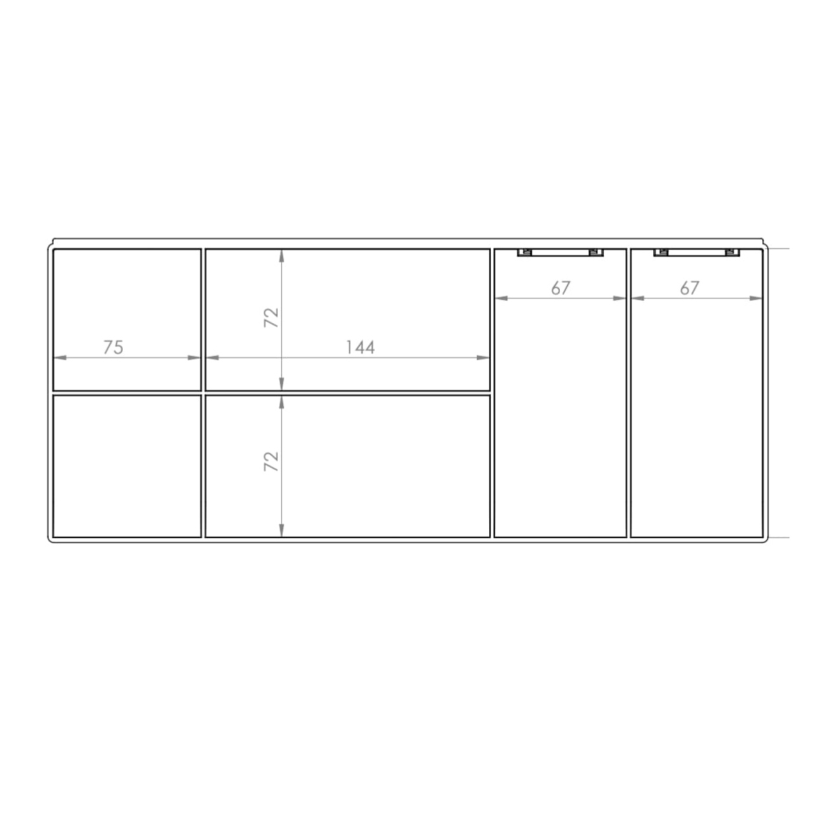 Plastik%20Çekmece%20İçi%20Para%20Bölmesi%202%20Banknot%204%20Madeni%20Para%20Bölmeli%2036,5x15,5x5,5cm