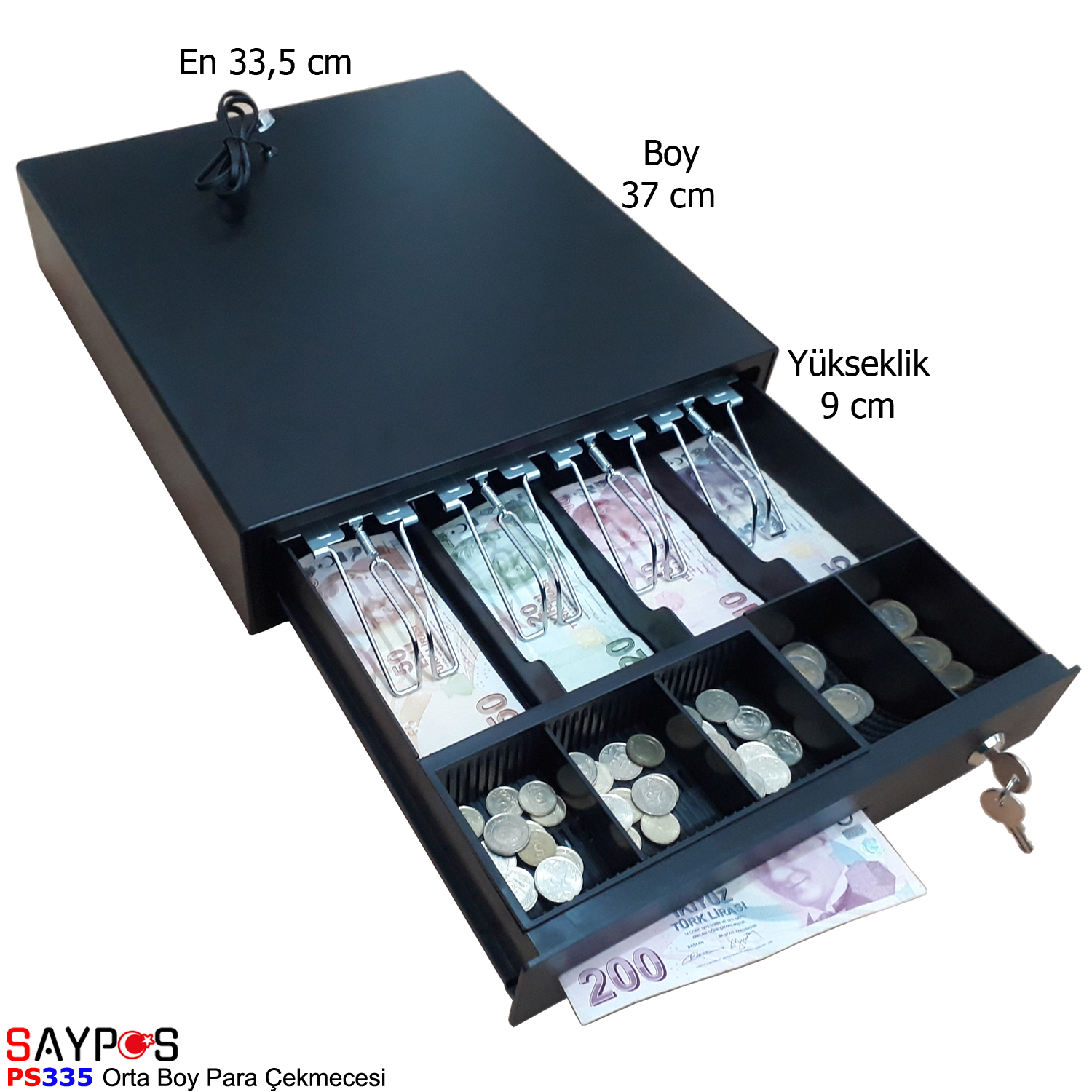 Profilo%20Farex%20Telestar%20uyumlu%20Yazarkasa%20Para%20Çekmecesi%204%20Banknot%20Bölmeli%2033,5x37x9cm