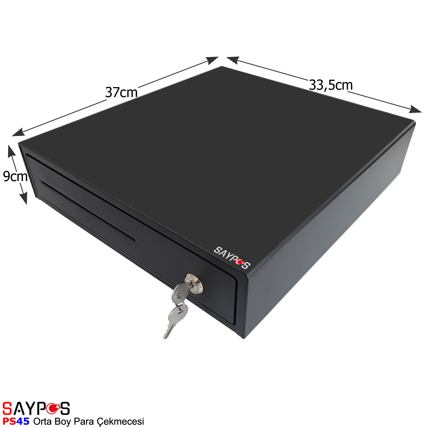 MX915%20Uyumlu%20Yazar%20Kasa%20Para%20Çekmecesi%204%20Banknot%205%20Madeni%20Para%20Bölmeli%2033,5x37x9cm