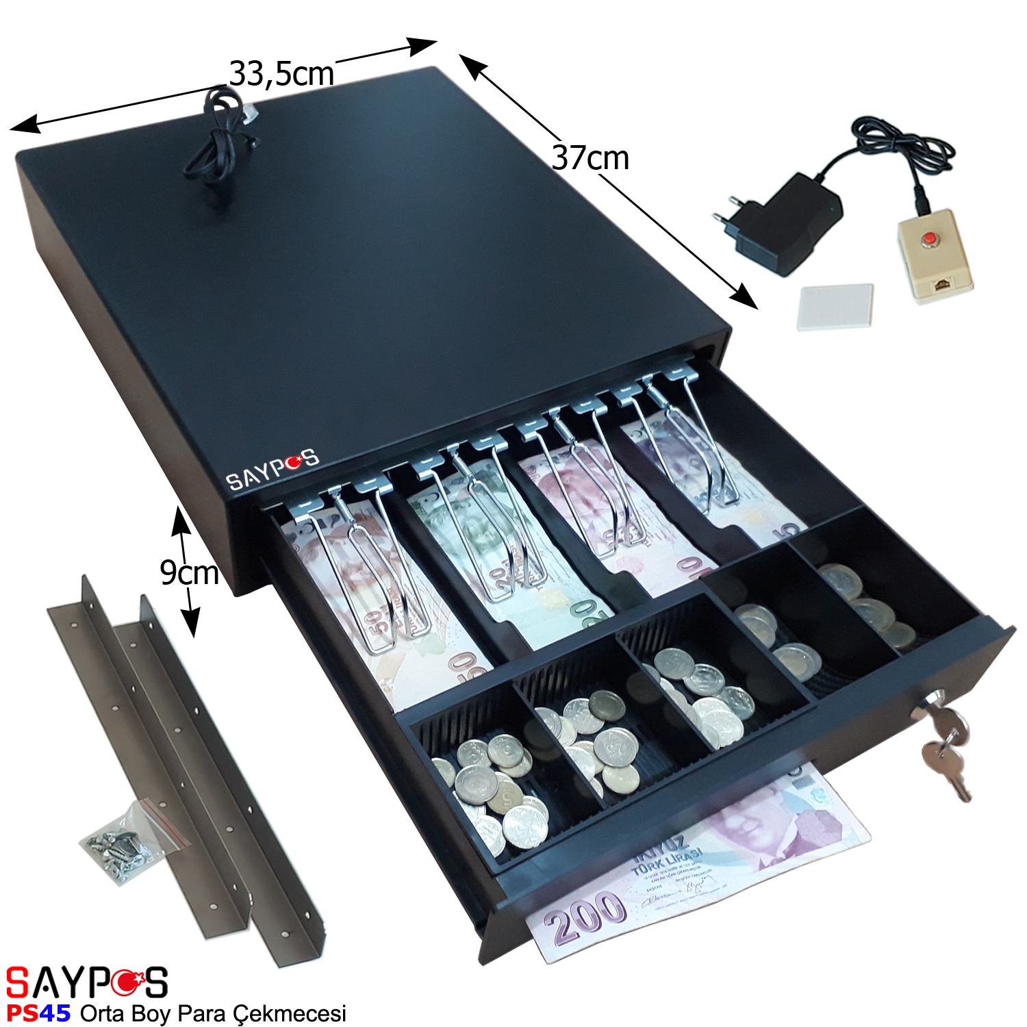 4%20Banknot%20Gözlü%20Kolay%20Açma%20Butonlu%20ve%20Montaj%20Askılı%20(Takım%20Halinde)%20Para%20Çekmecesi%2033,5x37x9cm