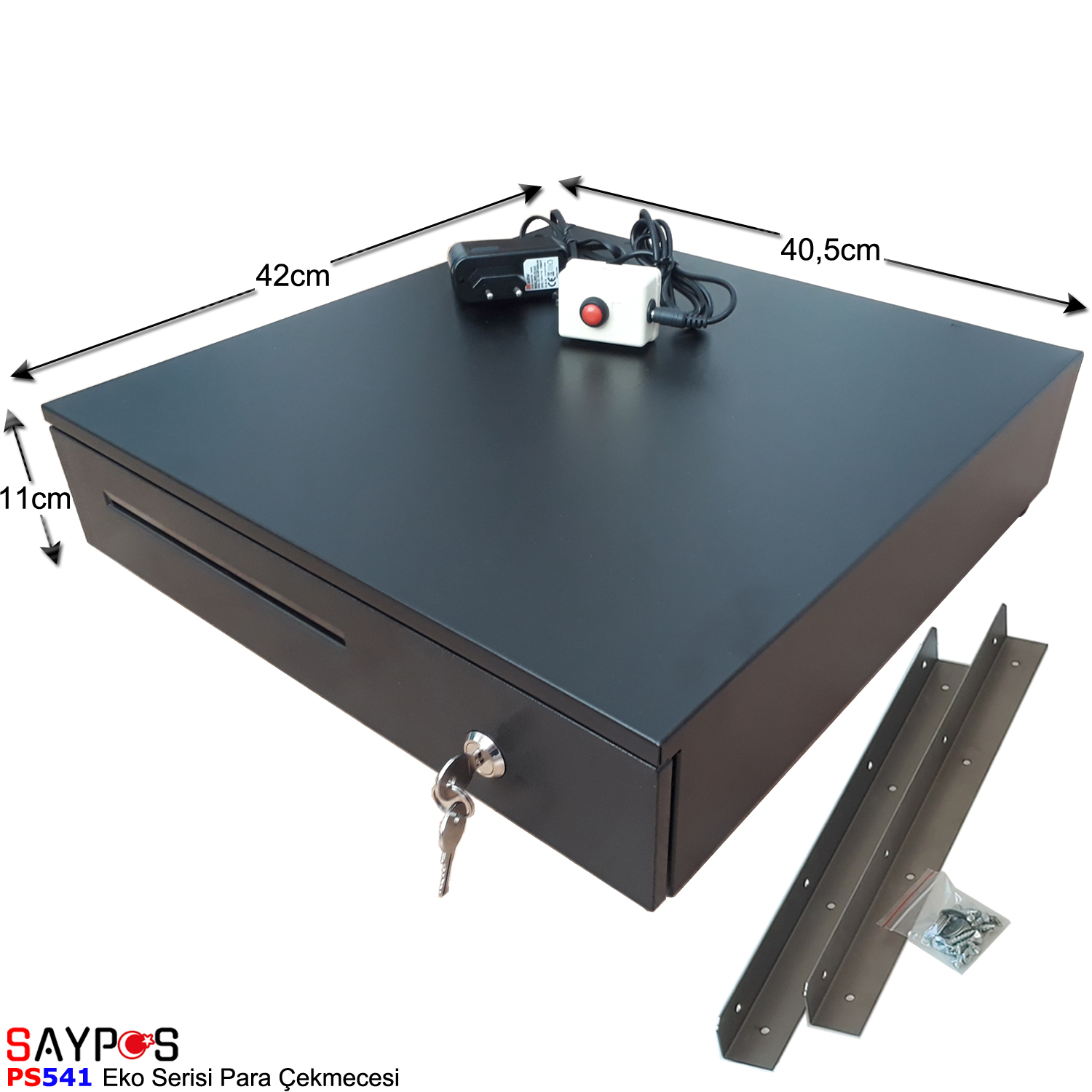 Saypos%20Açma%20Butonlu%20ve%20Montaj%20Askılı%20Slip%20Gözlü%20Metal%20Yazarkasa%20Para%20Çekmecesi%2040,5x42x11cm