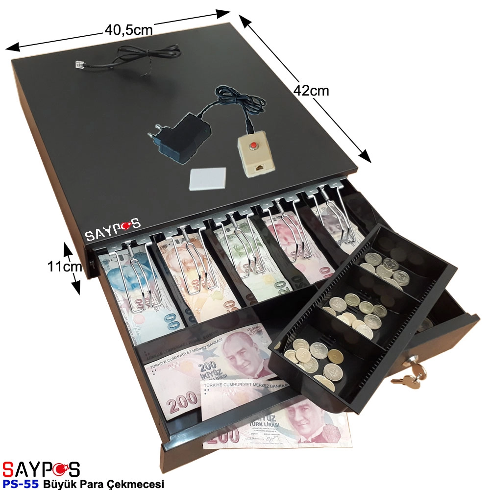 Kolay%20Açma%20Butonlu%205%20Geniş%20Banknot%20Gözlü%20Anahtardan%20Açılır%20Büyük%20Para%20Çekmecesi%2040,5x42x11cm