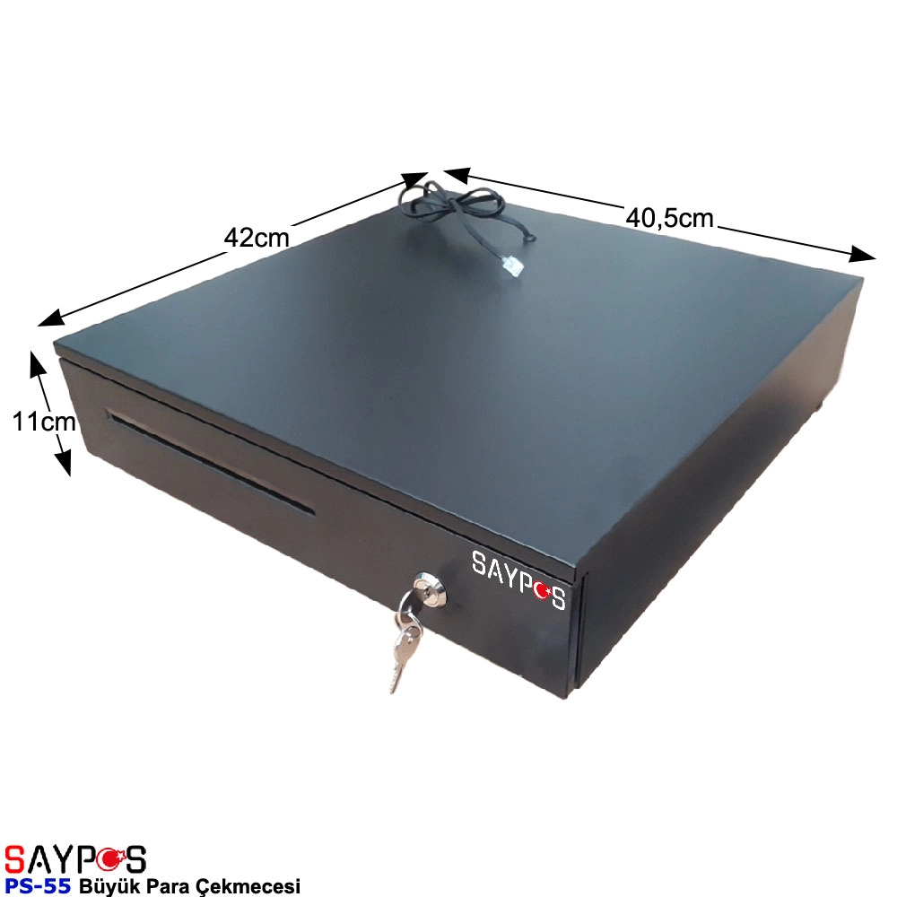 MX915%20Yazarkasa%20Uyumlu%205%20Geniş%20Kağıt%20Para%20Gözlü%20Büyük%20Para%20Çekmecesi%2040,5x42x11cm