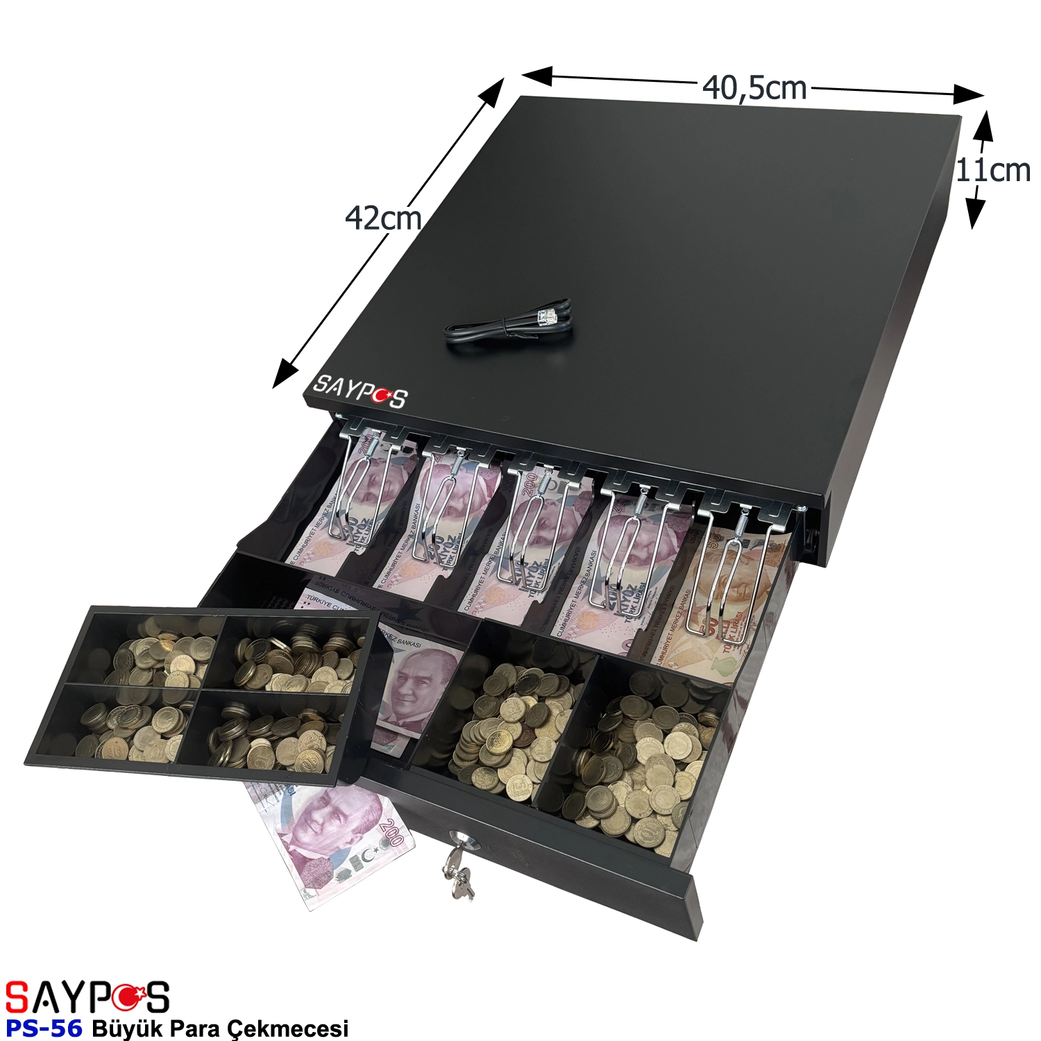 5%20Geniş%20Kağıt%20Para%20Gözlü%20Anahtardan%20ve%20Yazarkasa%20Postan%20Açılır%20Büyük%20Para%20Çekmecesi%2040,5x42x11cm
