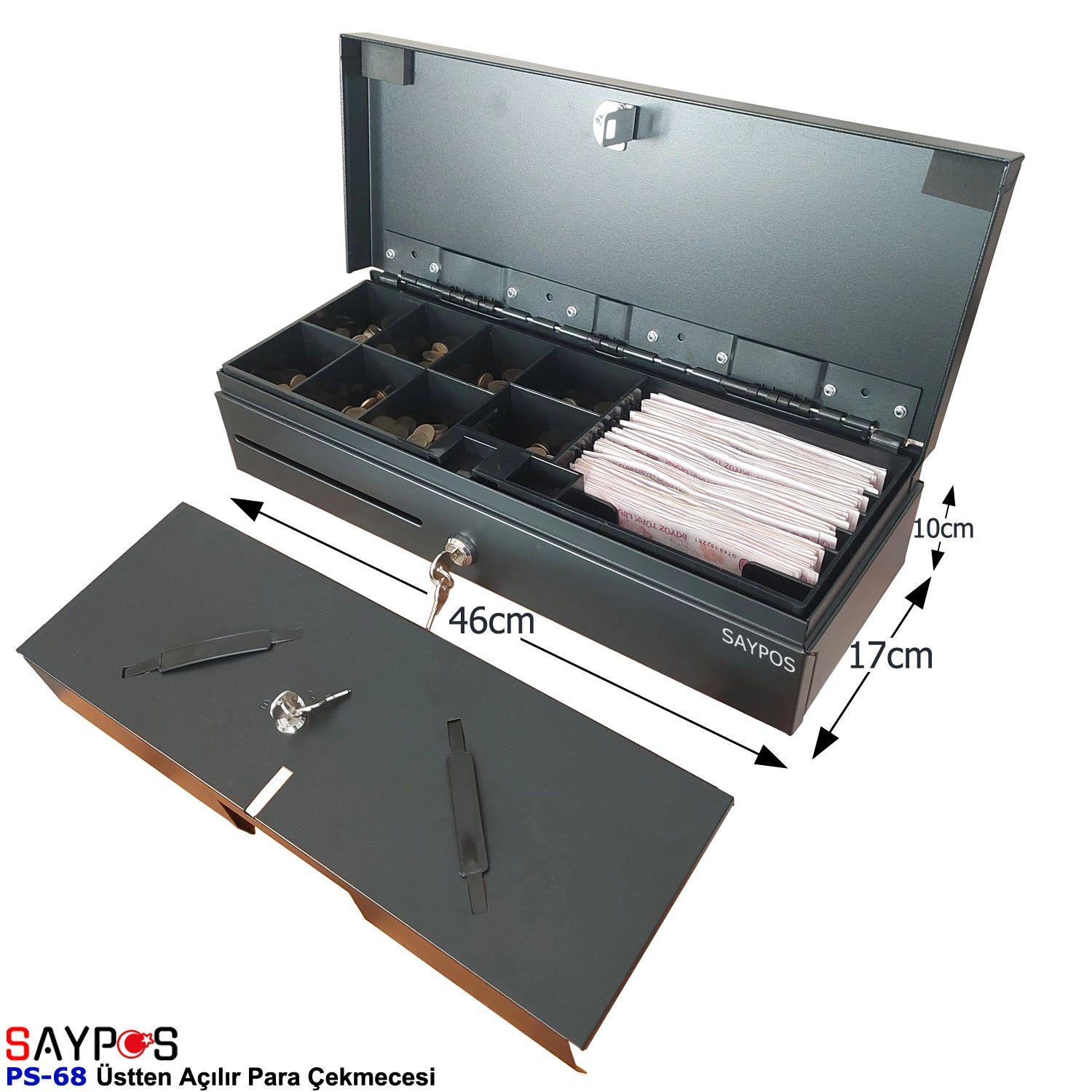 İngenico%20ve%20MX915%20Uyumlu%20Flip%20Top%20Para%20Çekmecesi%20Anahtarlı%20Üstü%20Açılır%20Metal%20Para%20Kasası%2046x17x10cm