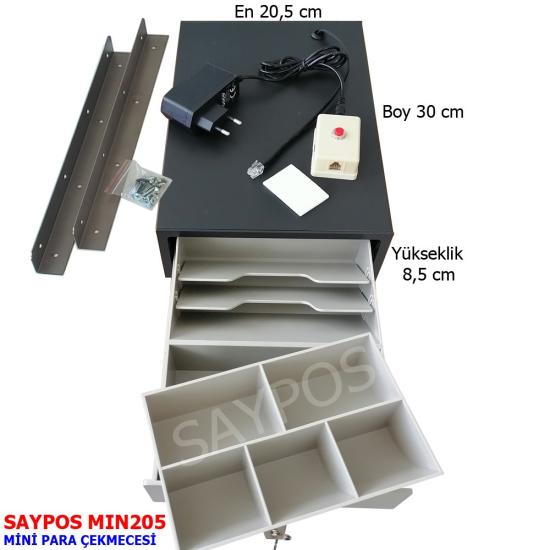 Para Çekmecesi Mini Yazar Kasa Çekmecesi Butonu ve Askısı Hediye