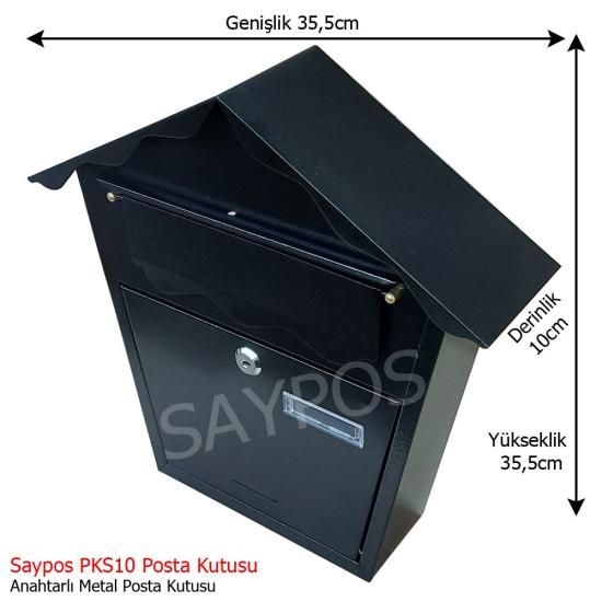 Saypos Metal Posta Kutusu Villa Tipi Ekstra Büyük Boy 35,5x35,5x10cm