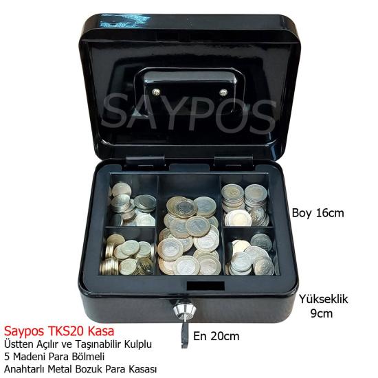 Saypos Mini Bozuk Para Kasası 5 Madeni Para Gözlü Metal Para Kutusu