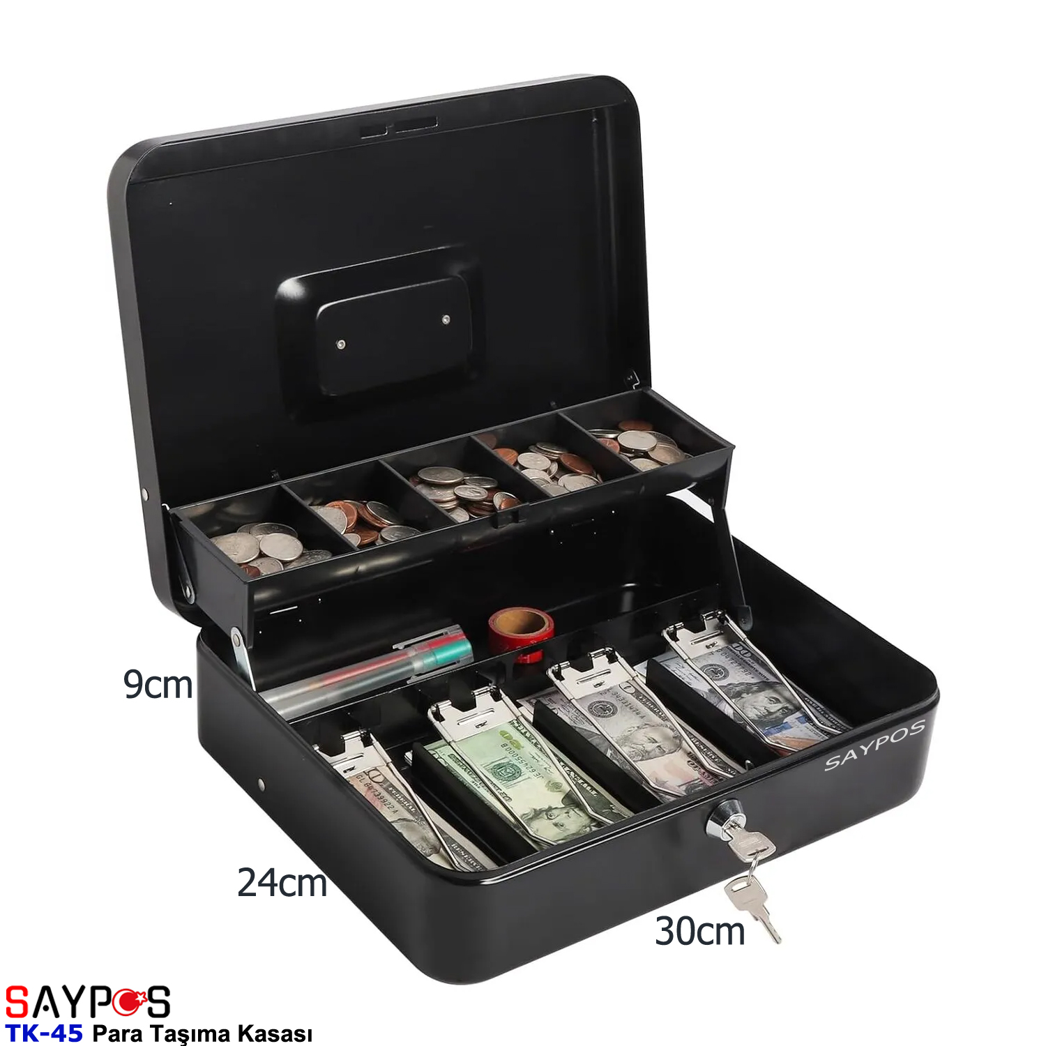 4%20Banknot%205%20Bozuk%20Para%20Gözlü%20Taşıma%20Kulplu%20Metal%20Para%20Kasası%2030x24x9cm