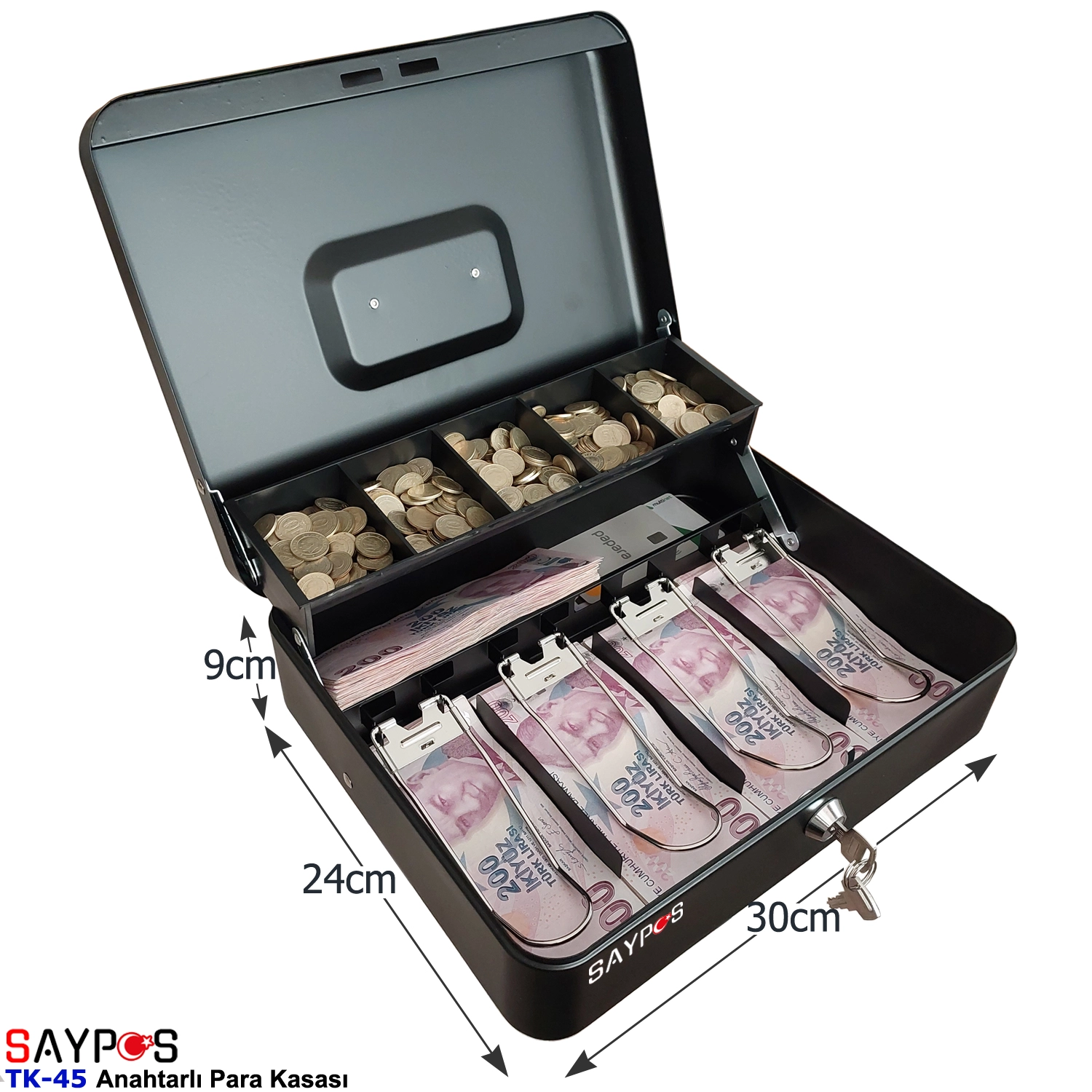 Anahtardan%20Açılır%20ve%20Taşıma%20Kulplu%20Para%20Kasası%204%20Banknot%205%20Madeni%20Para%20Gözlü%20Gizli%20Bölmeli%2030x24x9cm
