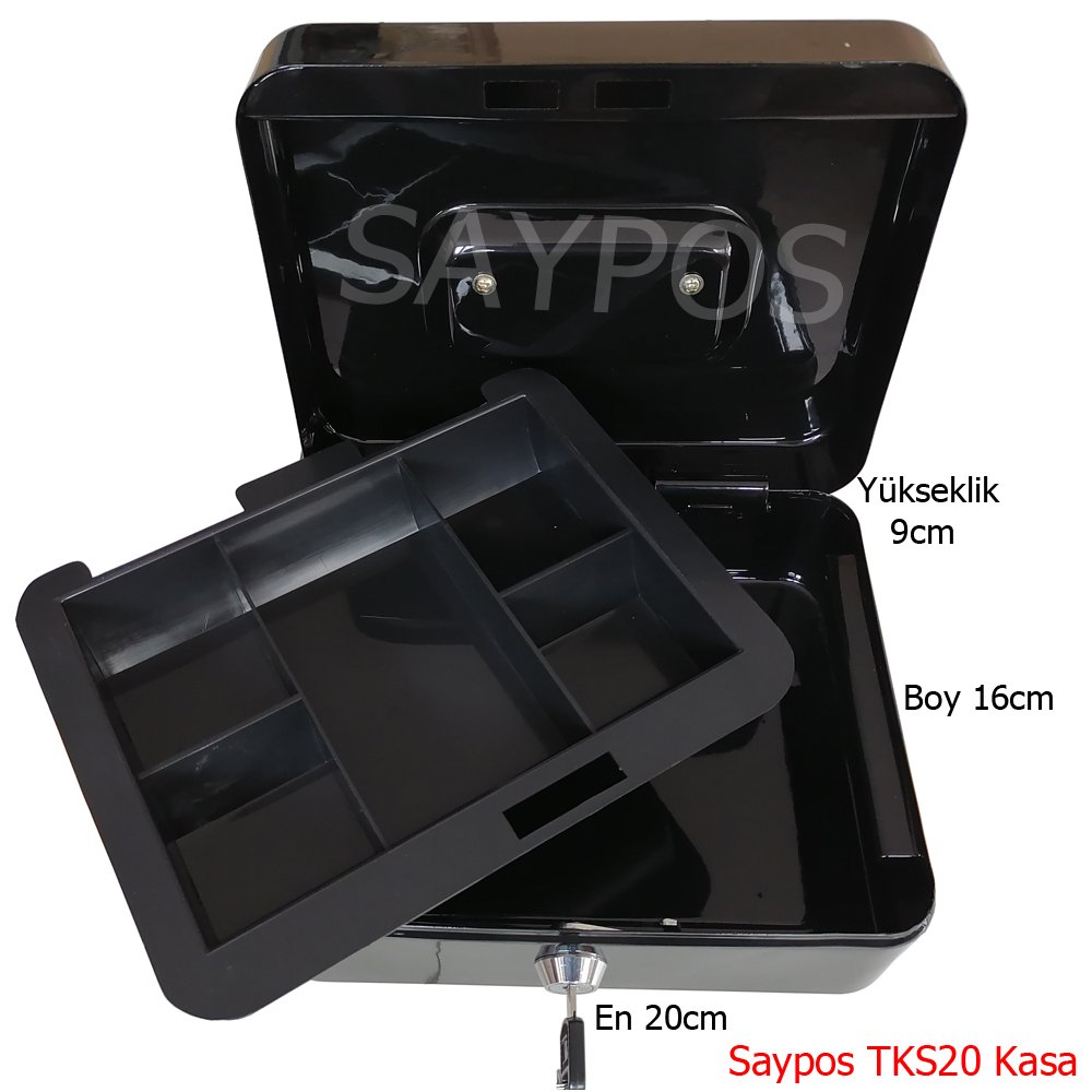 Saypos%20Mini%20Bozuk%20Para%20Kasası%205%20Madeni%20Para%20Gözlü%20Taşınabilir%20Metal%20Para%20Kutusu%2020x16x9cm