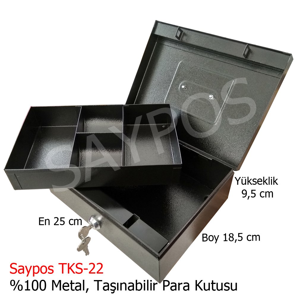 Saypos%20Para%20Kasası%20Metal%20El%20Tipi%20Taşıma%20Kulplu%204%20Gözlü%20İç%20Tepsi%20Kalkıyor%2025x18,5x9,5cm