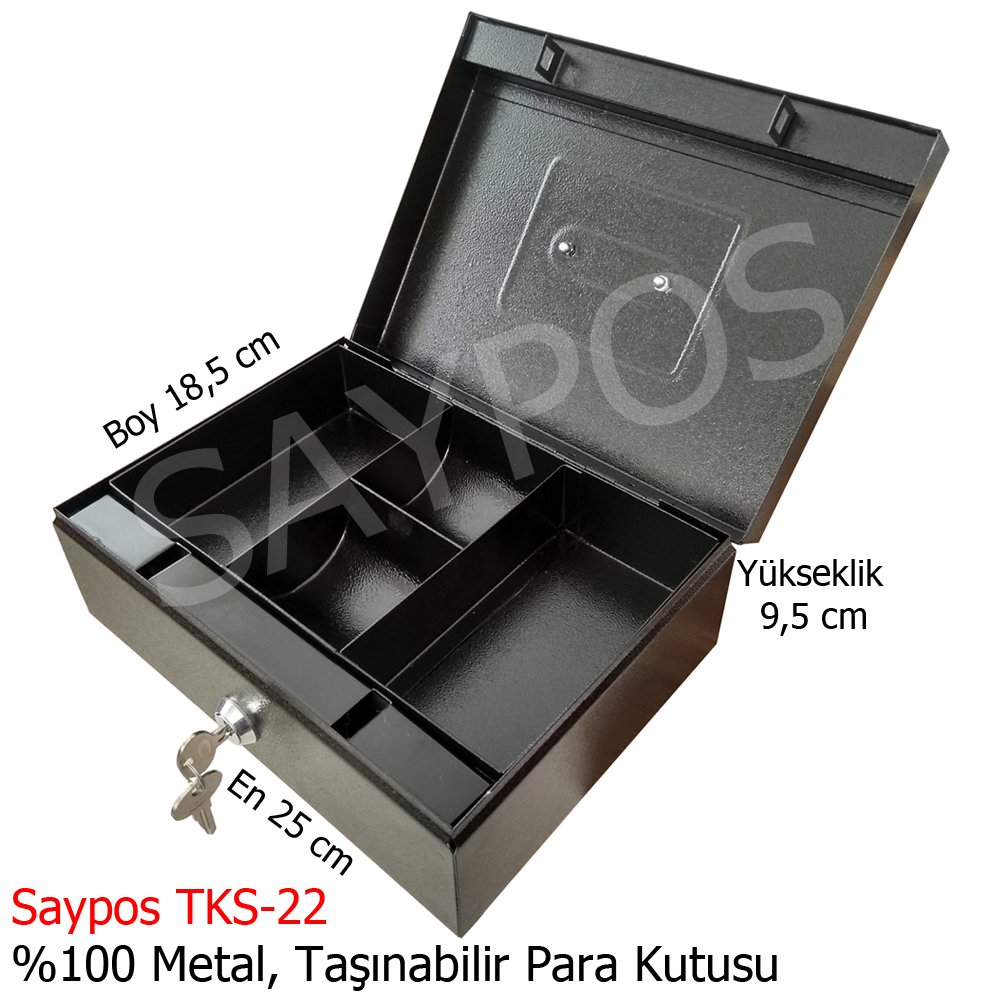 Saypos%20Para%20Kasası%20Metal%20El%20Tipi%20Taşıma%20Kulplu%204%20Gözlü%20İç%20Tepsi%20Kalkıyor%2025x18,5x9,5cm