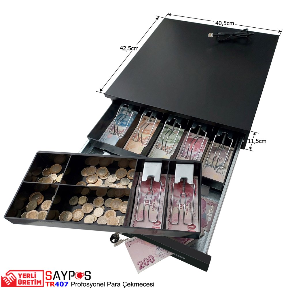 Saypos%20Yoğun%20Kullanım%20Ağır%20Yük%20Para%20Çekmecesi%20Yazarkasa%20Pos%20Bağlantılı%2041x42x11cm