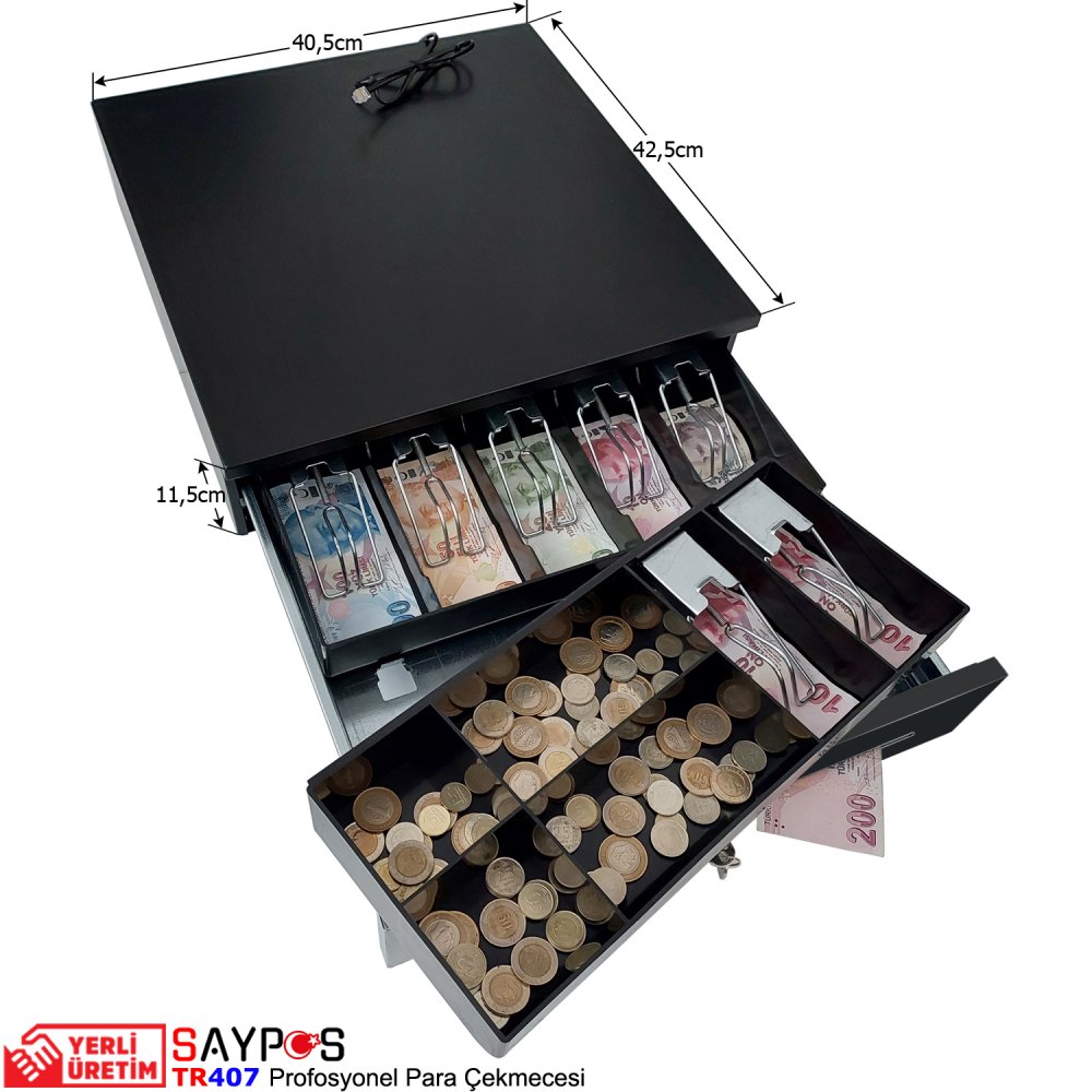 Saypos%20Yoğun%20Kullanım%20Ağır%20Yük%20Para%20Çekmecesi%20Yazarkasa%20Pos%20Bağlantılı%2041x42x11cm